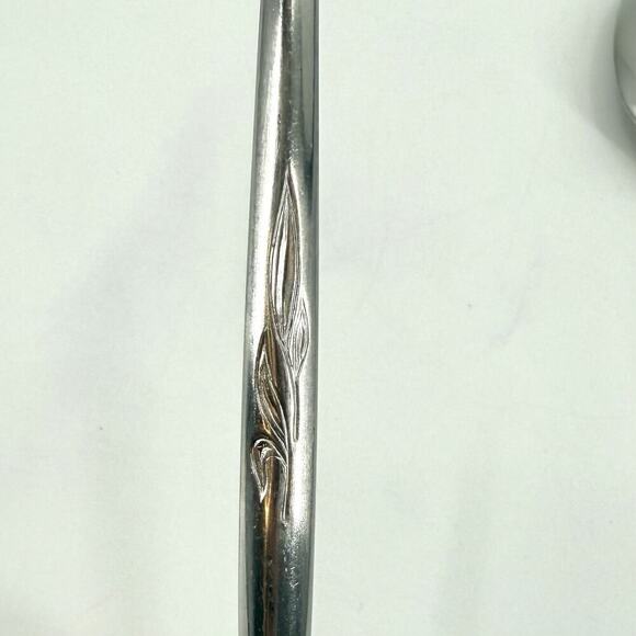 VTG Ron Spray Stainless Flatware Set of 4 Teaspoons 6 3/4” MCM Japan Leaf Sprout - Picture 5 of 6